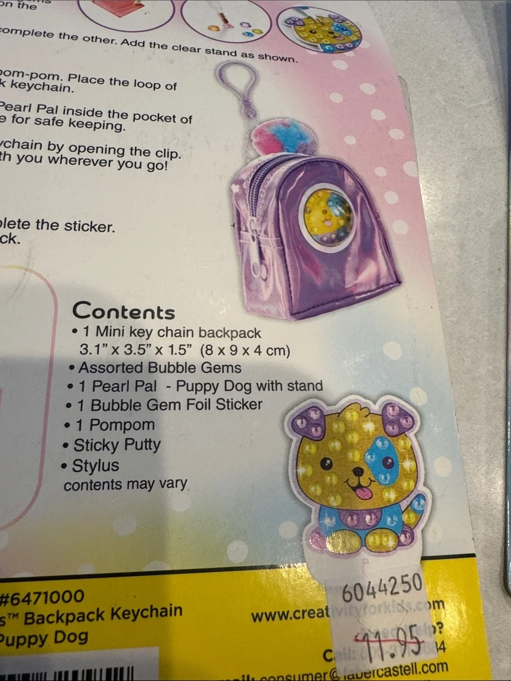 Bubble Gems Purple Backpack Keychain Craft Kit -